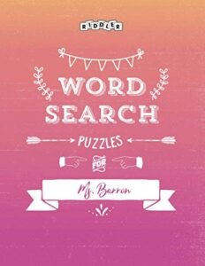 Word Search Puzzles for Ms. Barron