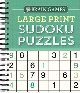 Brain Games – Large Print Sudoku Puzzles (Green)
